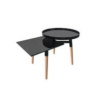 BEISTELLTISCH in Holz, Metall, Holzwerkstoff 49,5/77/46 cm  - Schwarz/Braun, Basics, Holz/Holzwerkstoff (49,5/77/46cm) - Kayoom