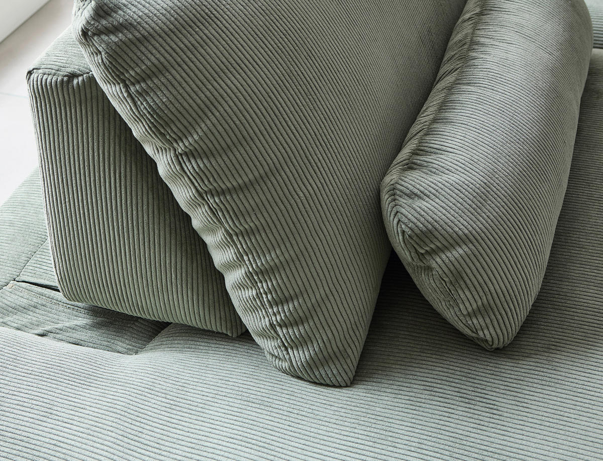 CloseUp von Niels Andersson ECKSOFA Niels Andersson Waldgrün Feincord.
