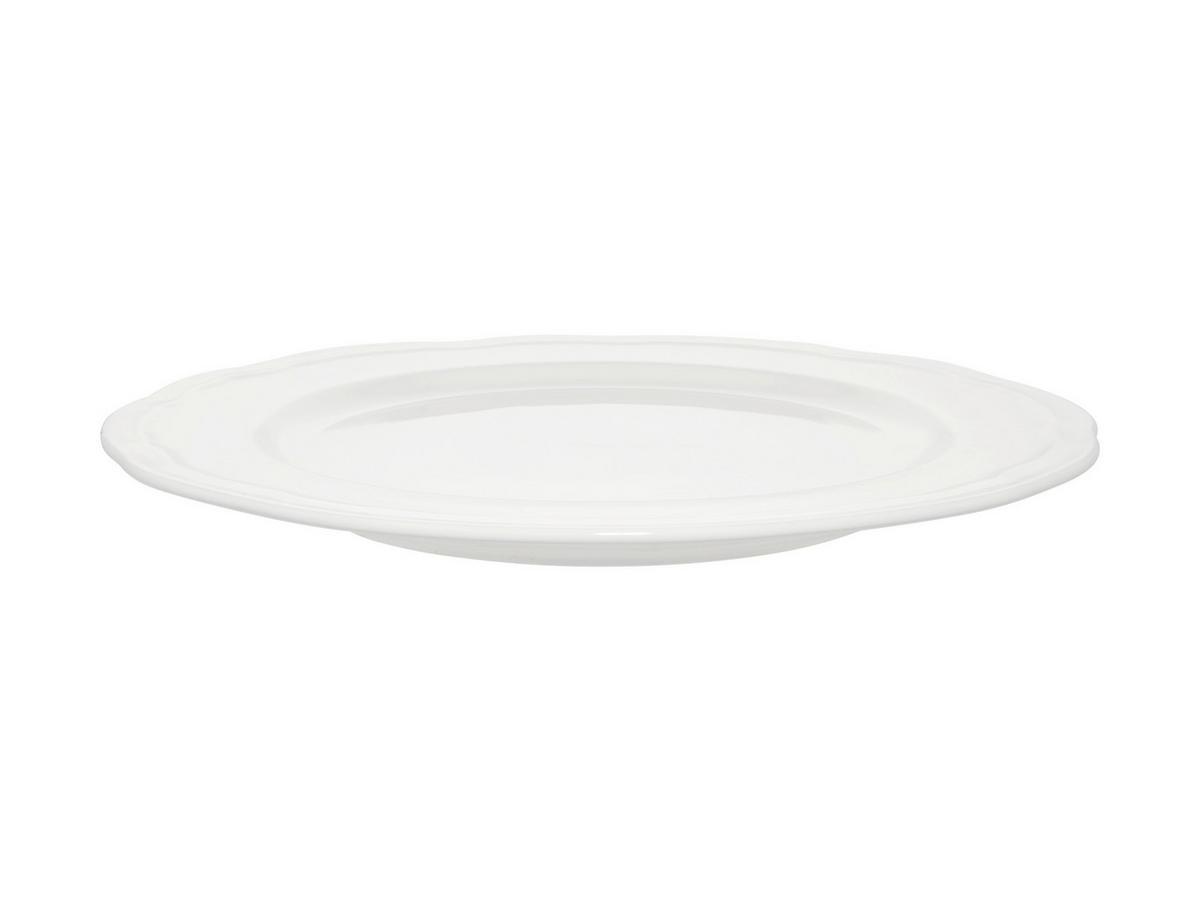 Farfurie Întinsă  - alb, Basics, ceramică (27.5/2.7/27.5cm)