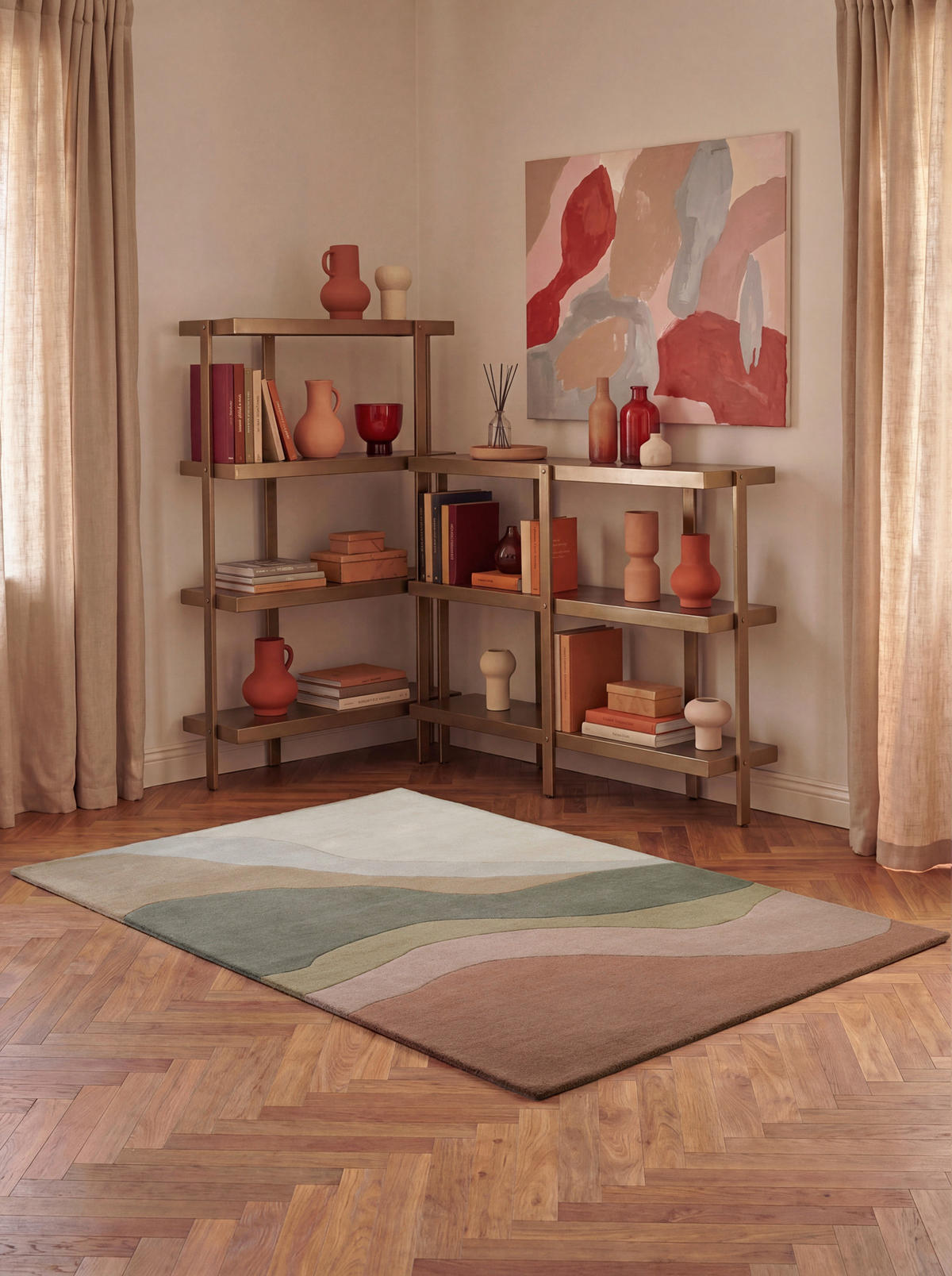 WOLLTEPPICH Wohnzimmer 160/230 cm Chelsea Flood Creme, Multicolor rechteckig  - Multicolor/Creme, Basics, Textil (160/230cm) - Ted Baker