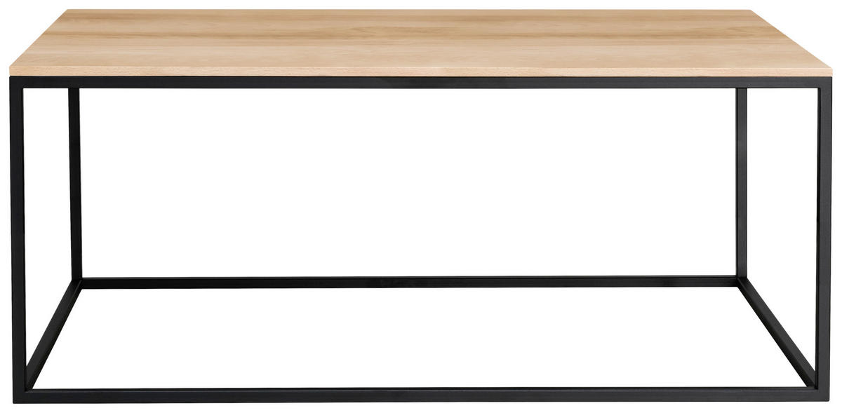 COUCHTISCH Kernbuche massiv 100/60/41,5 cm rechteckig Schwarz, Buchefarben  - Buchefarben/Schwarz, Design, Holz/Metall (100/60/41,5cm) - Johann Jakob