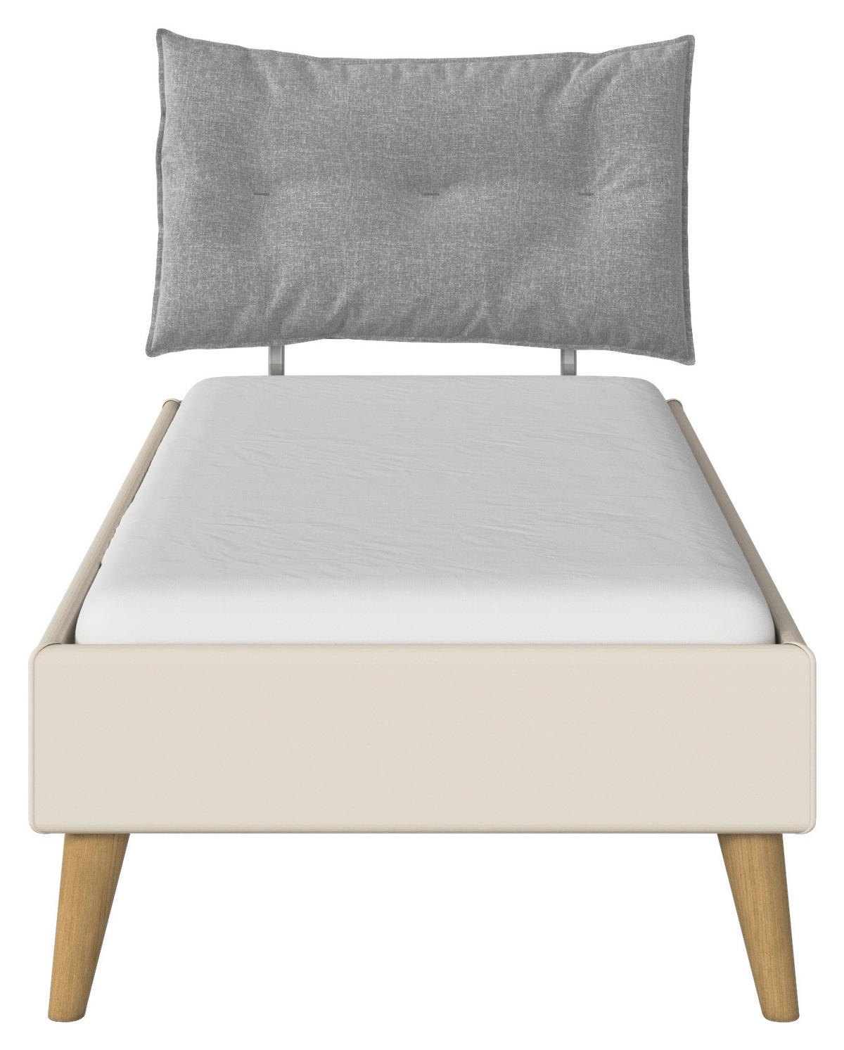 BETT 90/200 cm  in Champagner  - Wildeiche/Champagner, Design, Holz/Textil (90/200cm) - Carryhome