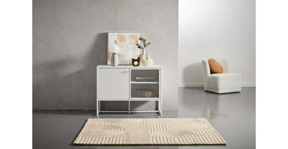 SIDEBOARD 100/75/41 cm in Weiß - Schwarz/Weiß, MODERN, Holzwerkstoff/Metall (100/75/41cm) - Novel