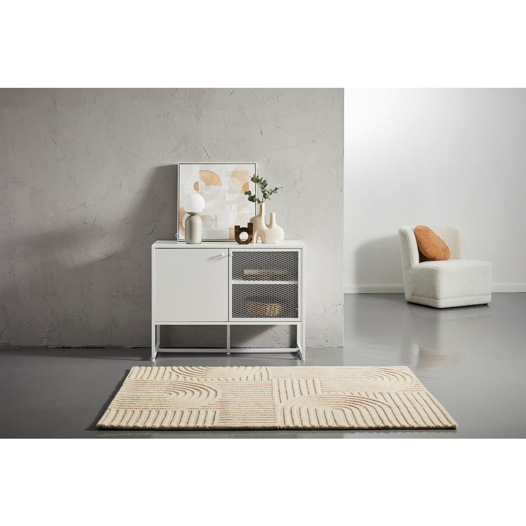 Thumbnail - Novel Sideboard, Weiß, Metall, 2 Fächer, 100x75x41 cm, stehend, Wohnzimmer, Kommoden & Sideboards, Sideboards