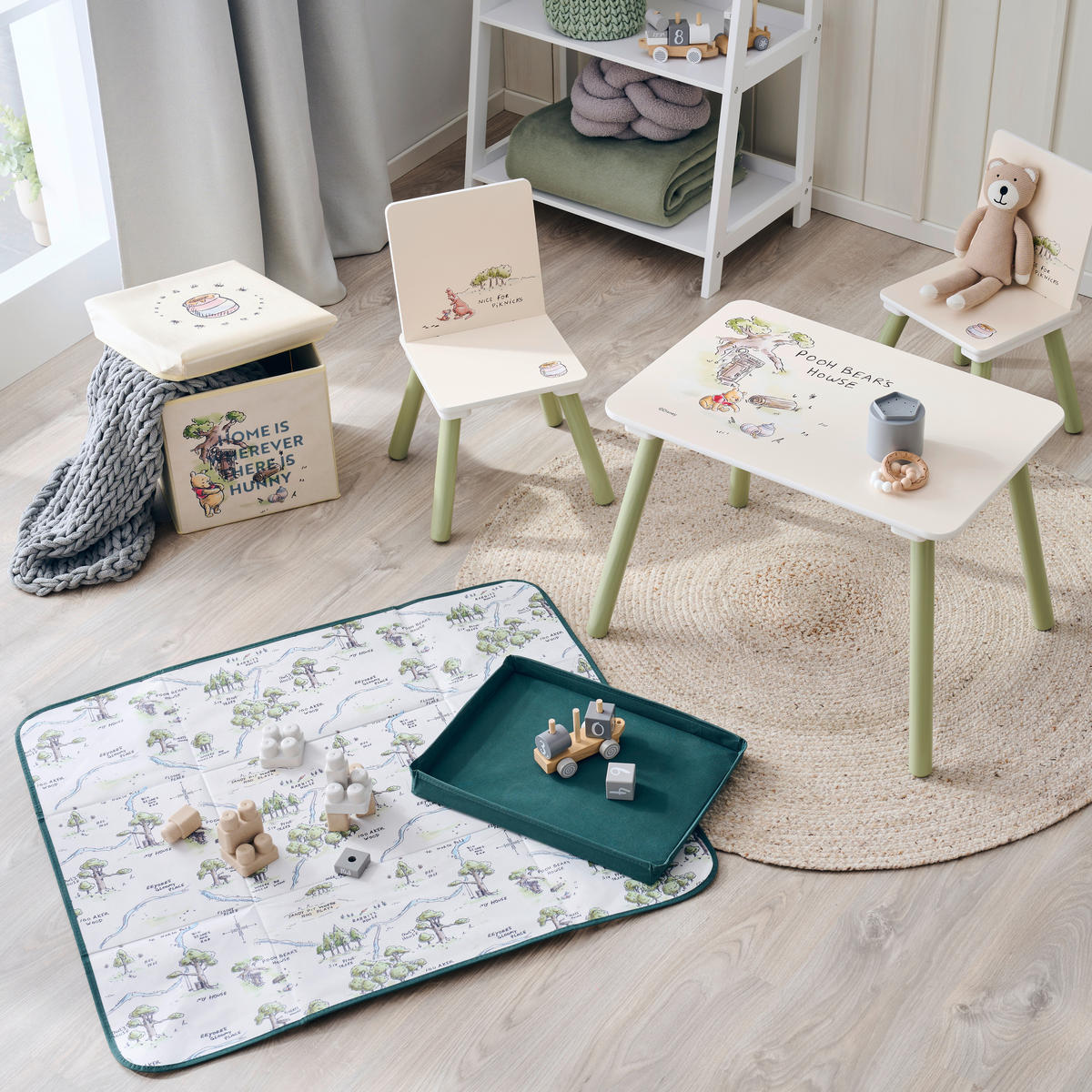 TABURE - višebojna/krem, Osnovno, karton/tekstil (30/30/30cm) - Disney