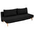 SCHLAFSOFA Schwarz - Eichefarben/Schwarz, Design, Holz/Textil (200/65/93cm)