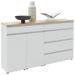 SIDEBOARD 180/102/41 cm  - Eichefarben/Silberfarben, Design, Holz/Holzwerkstoff (180/102/41cm) - Dieter Knoll