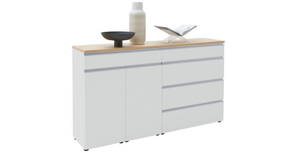 SIDEBOARD 180/102/41 cm  - Eichefarben/Silberfarben, Design, Holz/Holzwerkstoff (180/102/41cm) - Dieter Knoll