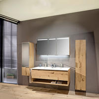 MIDISCHRANK 32/128/35 cm  - Eichefarben/Anthrazit, Design, Glas/Holzwerkstoff (32/128/35cm) - Voglauer