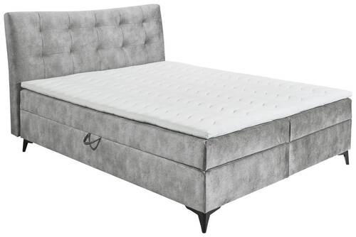 BOX-ÁGY 180/200 cm  szürke  - fekete/szürke, Modern, műanyag/faalapú anyag (180/200cm) - MID.YOU