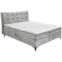 BOX-ÁGY 180/200 cm  szürke  - fekete/szürke, Modern, műanyag/faalapú anyag (180/200cm) - MID.YOU