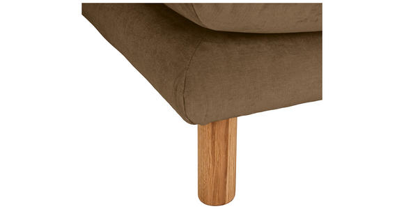 ECKSOFA Goldbraun Chenille  - Buchefarben/Goldbraun, KONVENTIONELL, Holz/Textil (276/162cm) - Carryhome