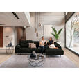ECKSOFA in Echtleder Schwarz  313/165 cm  - Schwarz, Design, Leder/Metall (313/165cm) - Emilio Belluti