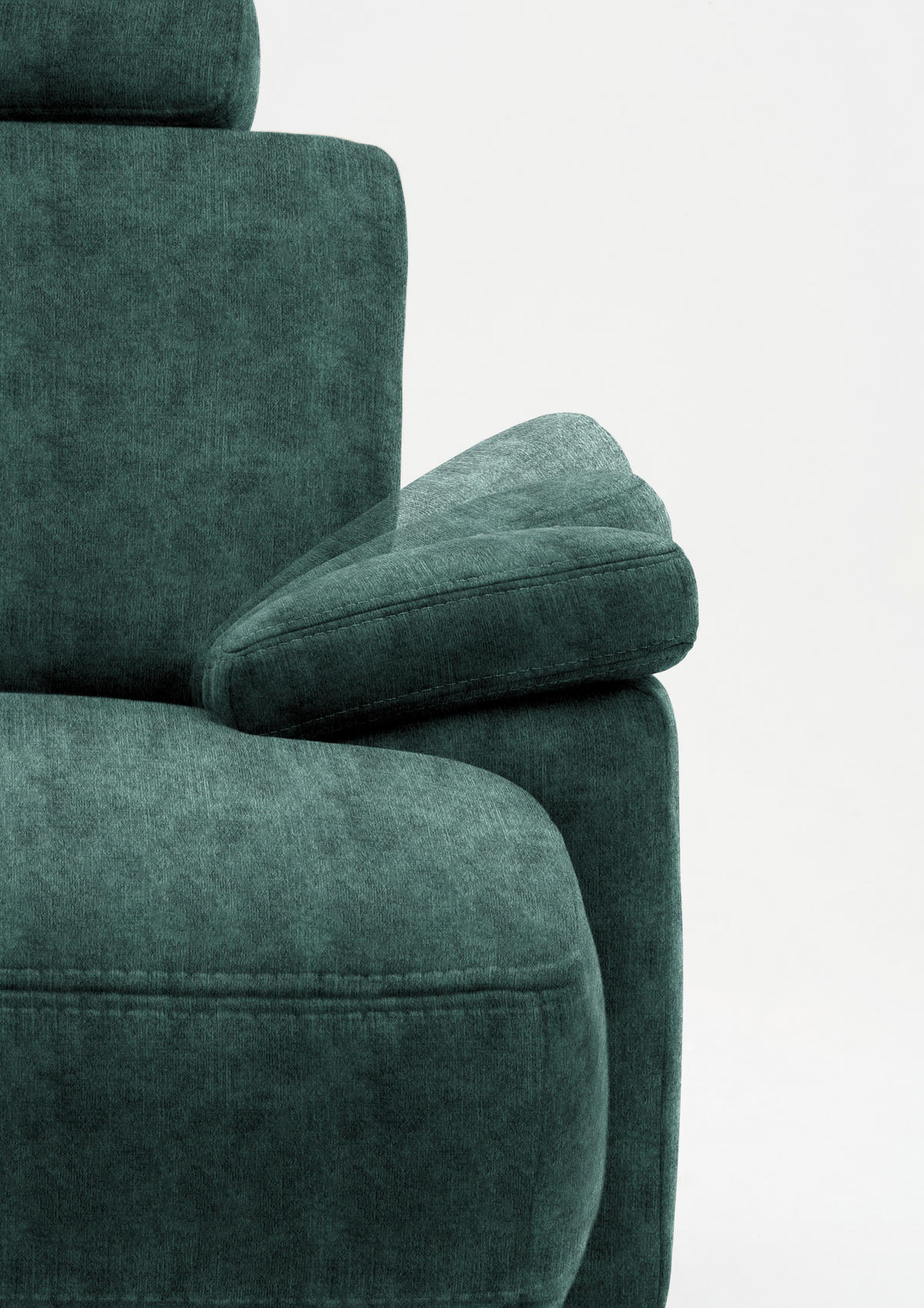 WOHNLANDSCHAFT in Velours Opal  - Eichefarben/Opal, Konventionell, Holz/Textil (167/316/235cm) - Beldomo System