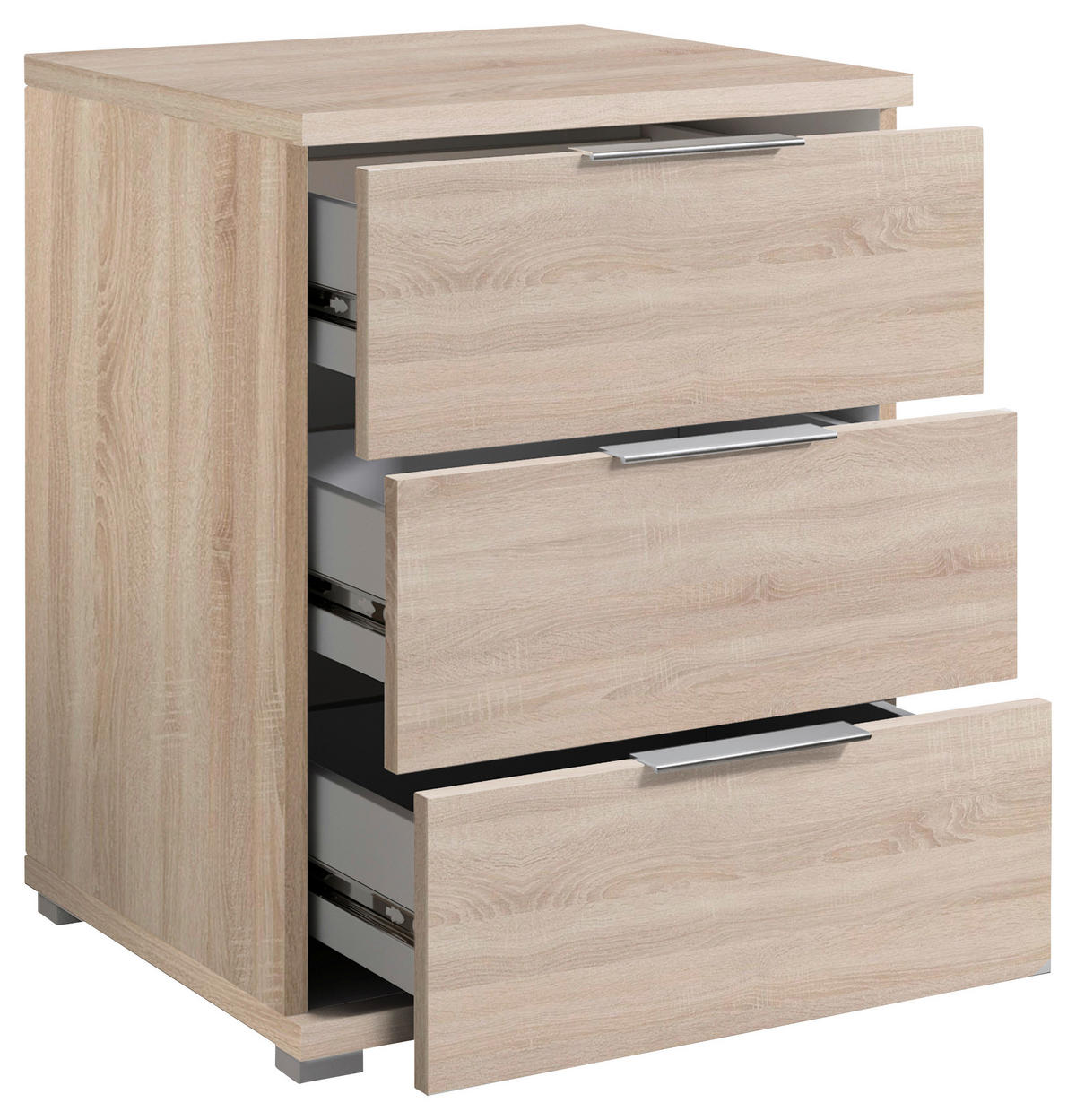 NACHTKÄSTCHEN in Sonoma Eiche  - Alufarben/Sonoma Eiche, KONVENTIONELL, Holzwerkstoff/Kunststoff (46/61/42cm) - Boxxx