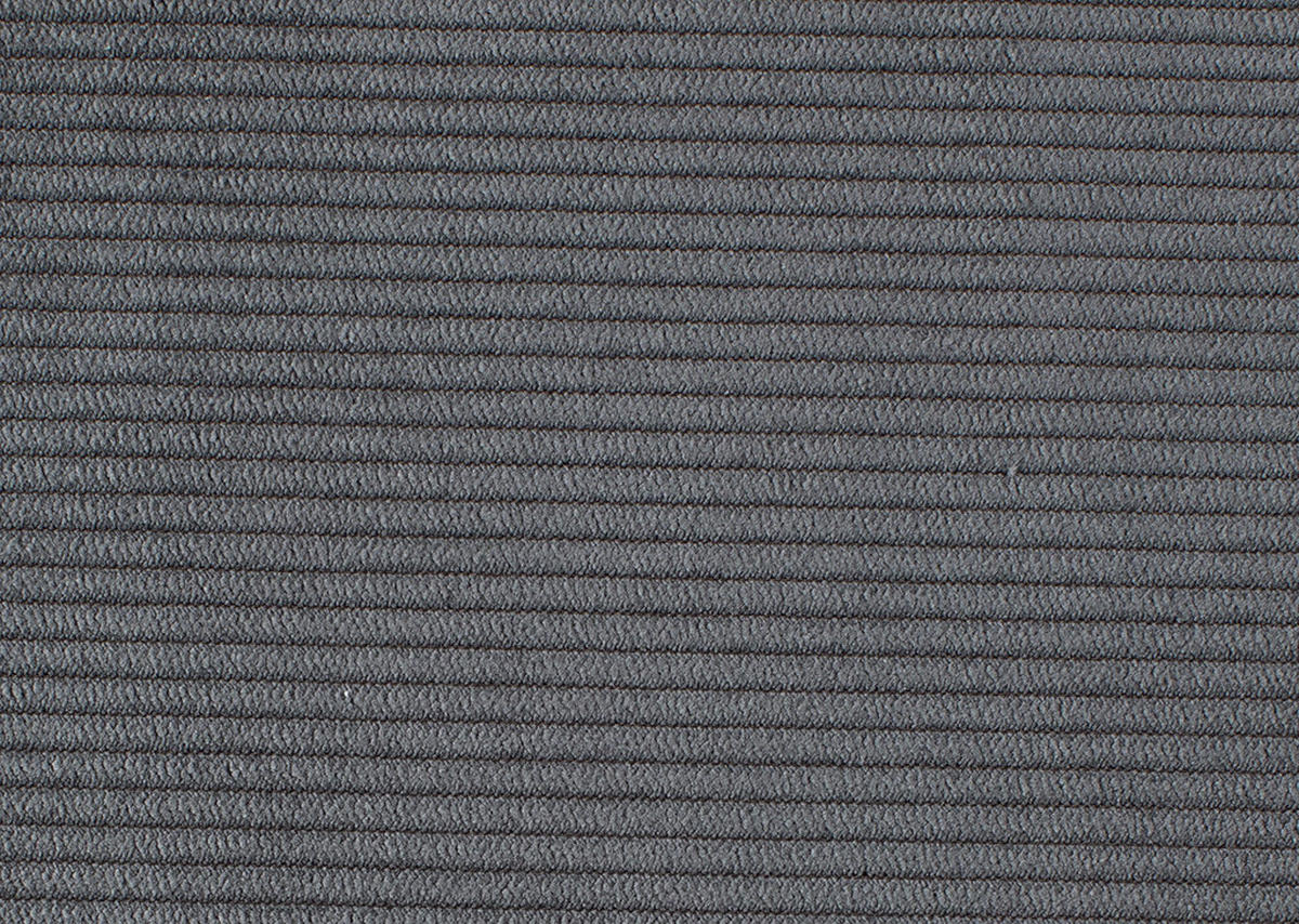 ECKSOFA in Cord Dunkelgrau  - Chromfarben/Dunkelgrau, Konventionell, Kunststoff/Textil (195/293cm) - MID.YOU