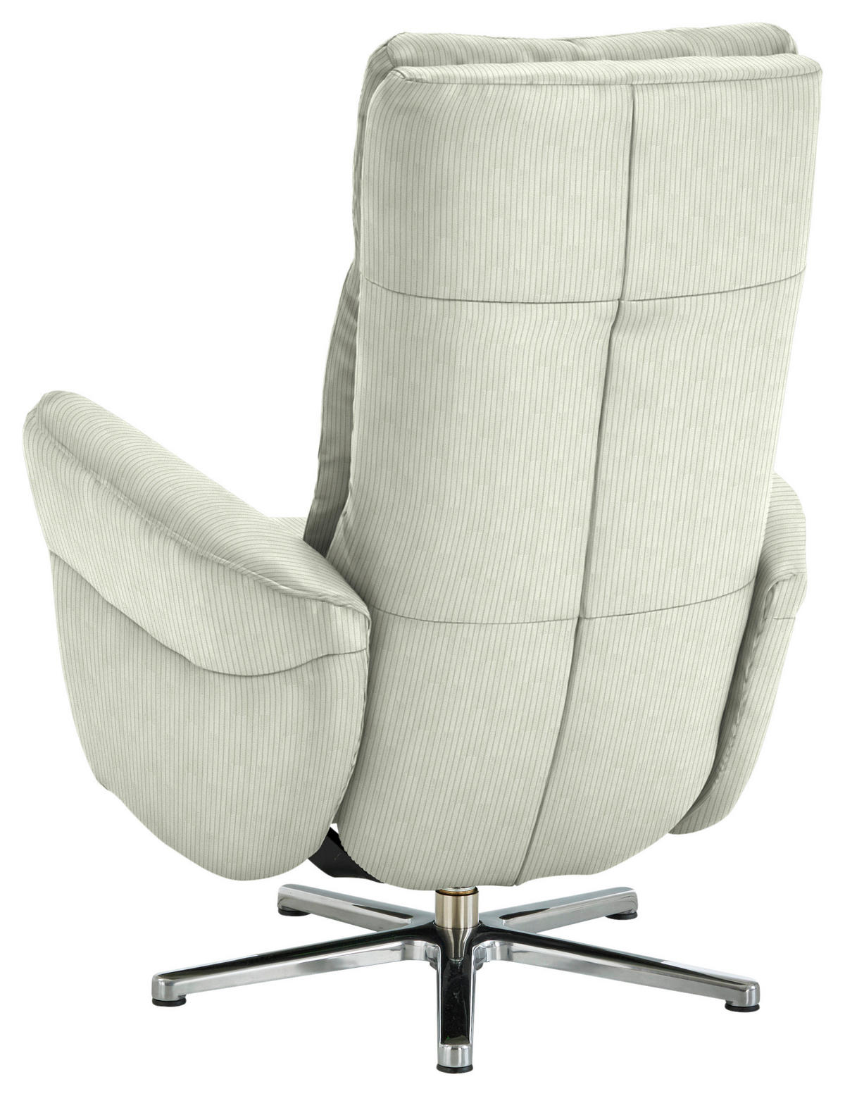 RELAXSESSEL Textil Weiss  - Chromfarben/Weiss, Design, Textil/Metall (78/113/83cm) - Beldomo Speed