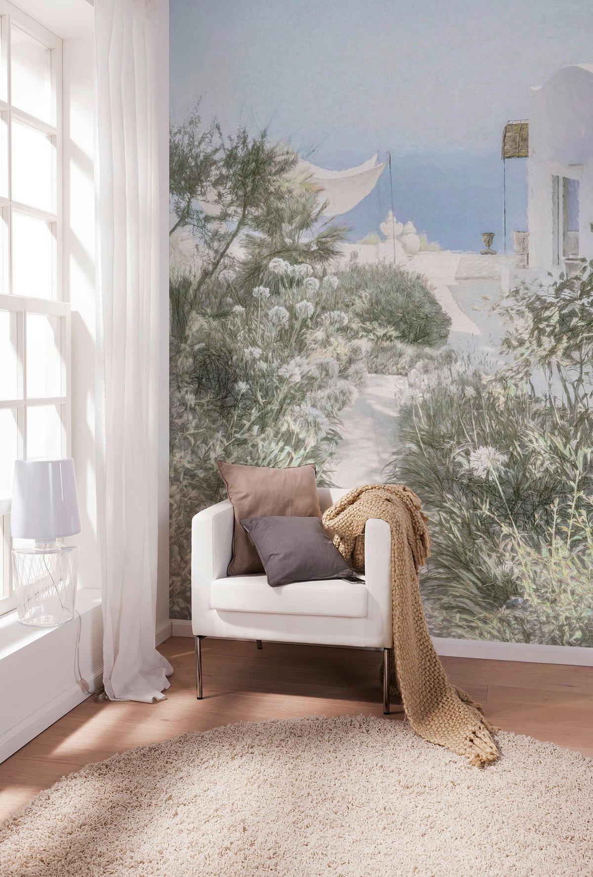 VLIESTAPETE  - Blau/Weiß, Basics (200/250cm) - Xora