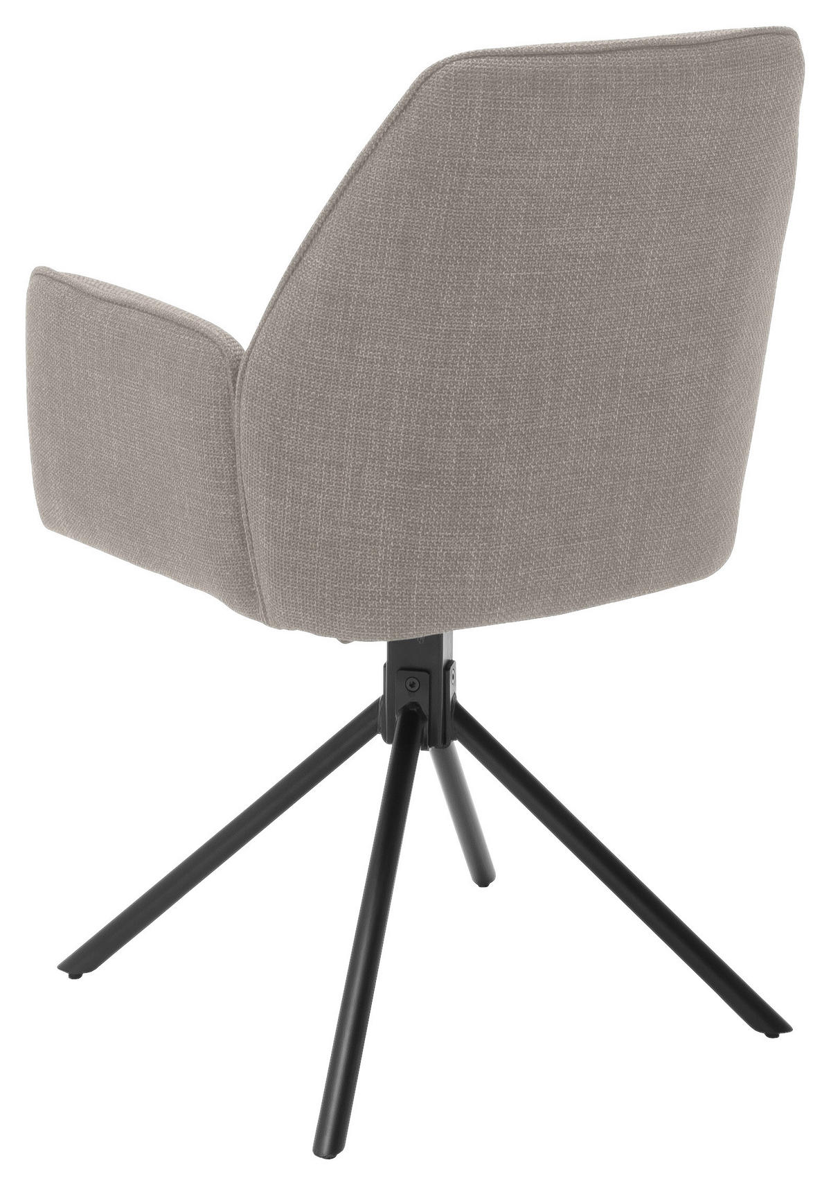 ARMLEHNSTUHL  in Eisen Webstoff  - Schwarz/Cappuccino, Design, Textil/Metall (59/87/61cm) - Carryhome