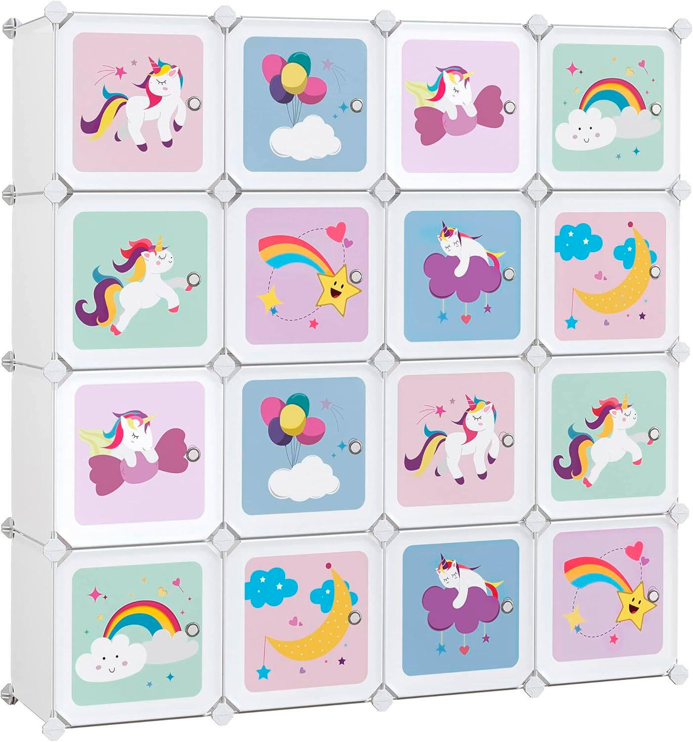 KINDERREGAL 123/123/31 cm  - Weiß, Basics, Kunststoff/Metall (123/123/31cm)