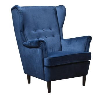 FOTELJA 83/100/98 cm , plava  - siva/crna, Moderno, drvo/tekstil (83/100/98cm) - Carryhome