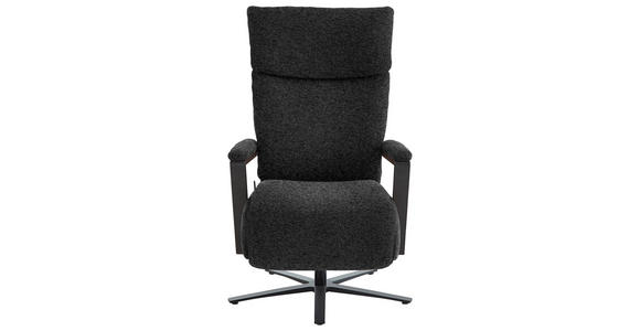 RELAXSESSEL in Textil Anthrazit - Anthrazit/Schwarz, Design, Textil/Metall (68/117/85cm) - Cantus