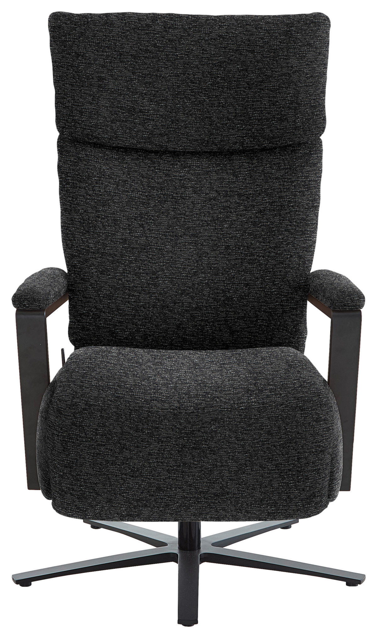 RELAXSESSEL in Textil Anthrazit  - Anthrazit/Schwarz, Design, Textil/Metall (68/117/85cm) - Cantus