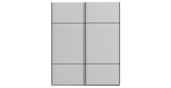 SCHWEBETÜRENSCHRANK 162/223/68 cm 2-türig Grau - Schwarz/Grau, KONVENTIONELL, Holzwerkstoff/Metall (162/223/68cm) - Novel