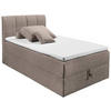 BOXSPRINGBETT 120/200 cm  in Schlammfarben  - Schlammfarben/Schwarz, Basics, Kunststoff/Textil (120/200cm) - MID.YOU