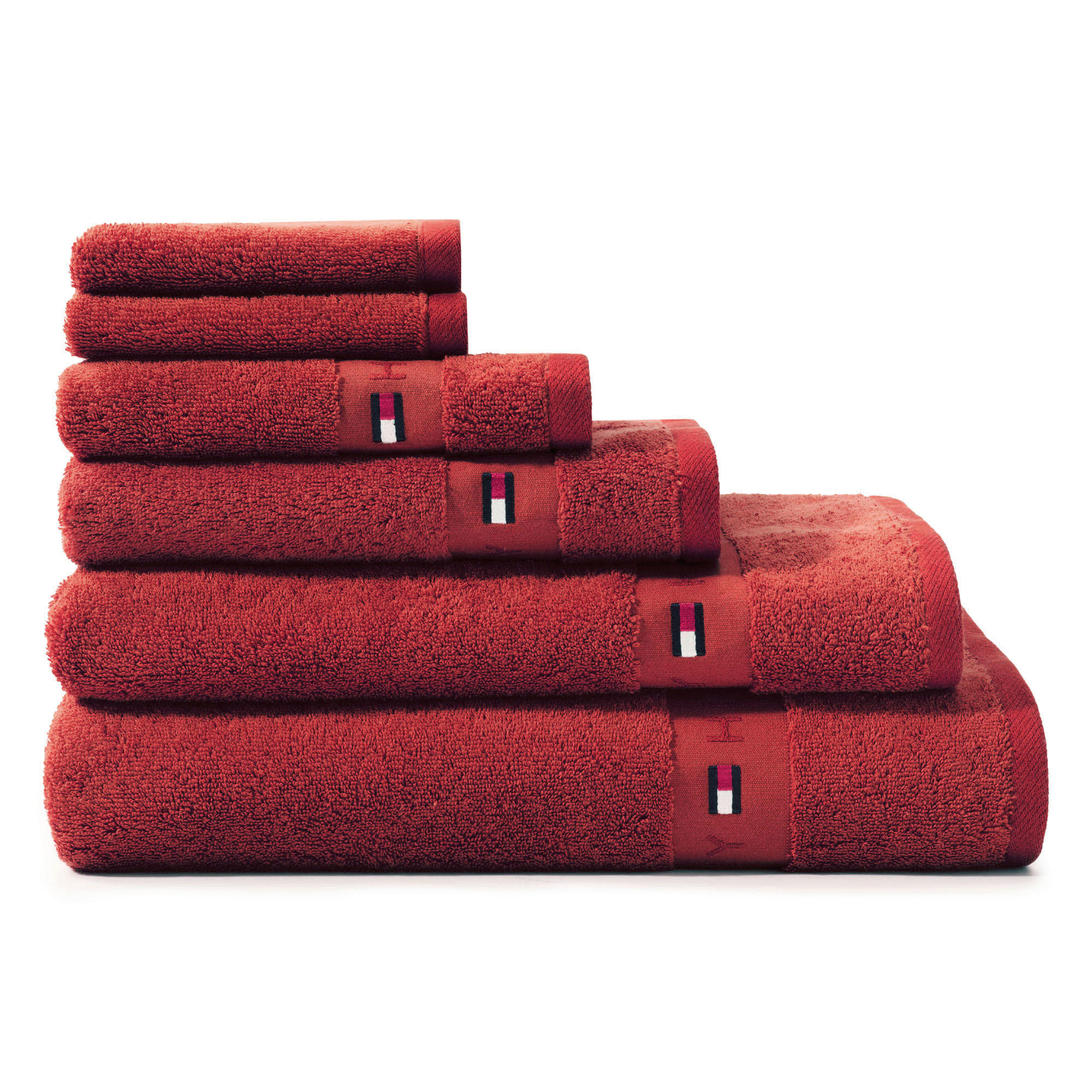 Seiftuch 2er-Set Plain Weinrot 2-teilig 30/30 cm  - Weinrot, Basics, Textil (30/30cm) - Tommy Hilfiger