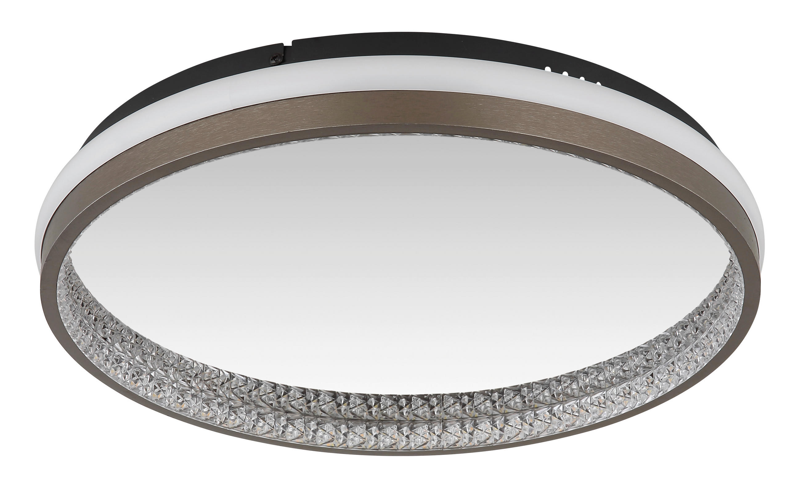 LED-DECKENLEUCHTE DELLA 39,7/6 cm   - Klar/Dunkelgrau, KONVENTIONELL, Kunststoff/Metall (39,7/6cm) - Globo