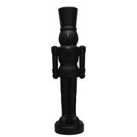 NUSSKNACKERFIGUR  - Schwarz, LIFESTYLE, Kunststoff (35,5/121/30cm) - X-Mas
