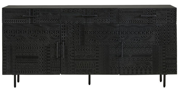 SIDEBOARD  170/80/40 cm 3 Schublade(n)  - Schwarz, LIFESTYLE, Holz/Metall (170/80/40cm) - Landscape