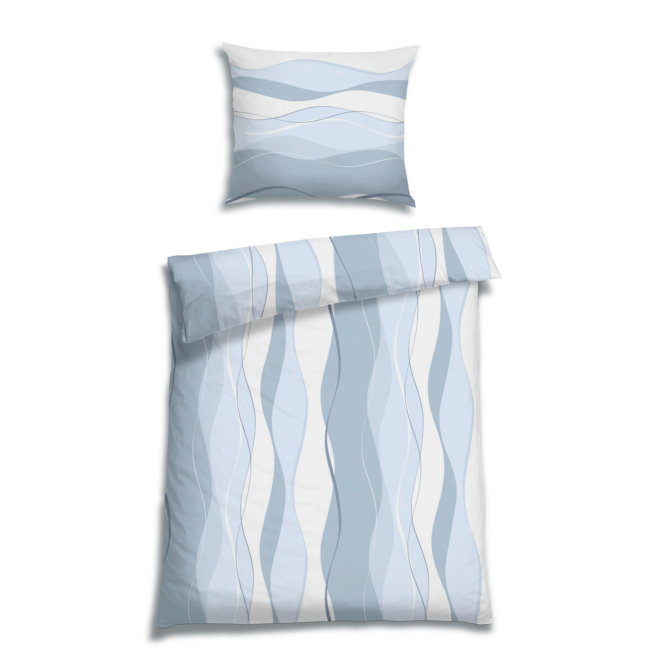 BETTWÄSCHE 2-teilig Flanell 140/200 cm  - Blau, Basics, Textil (140/200cm) - Florella