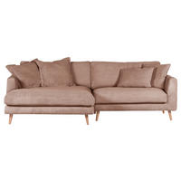 HÖRNSOFFA i manchester gammelrosa  - gammelrosa/naturfärgad, Romantik / Lanthus, trä/textil (140/270cm) - Livetastic