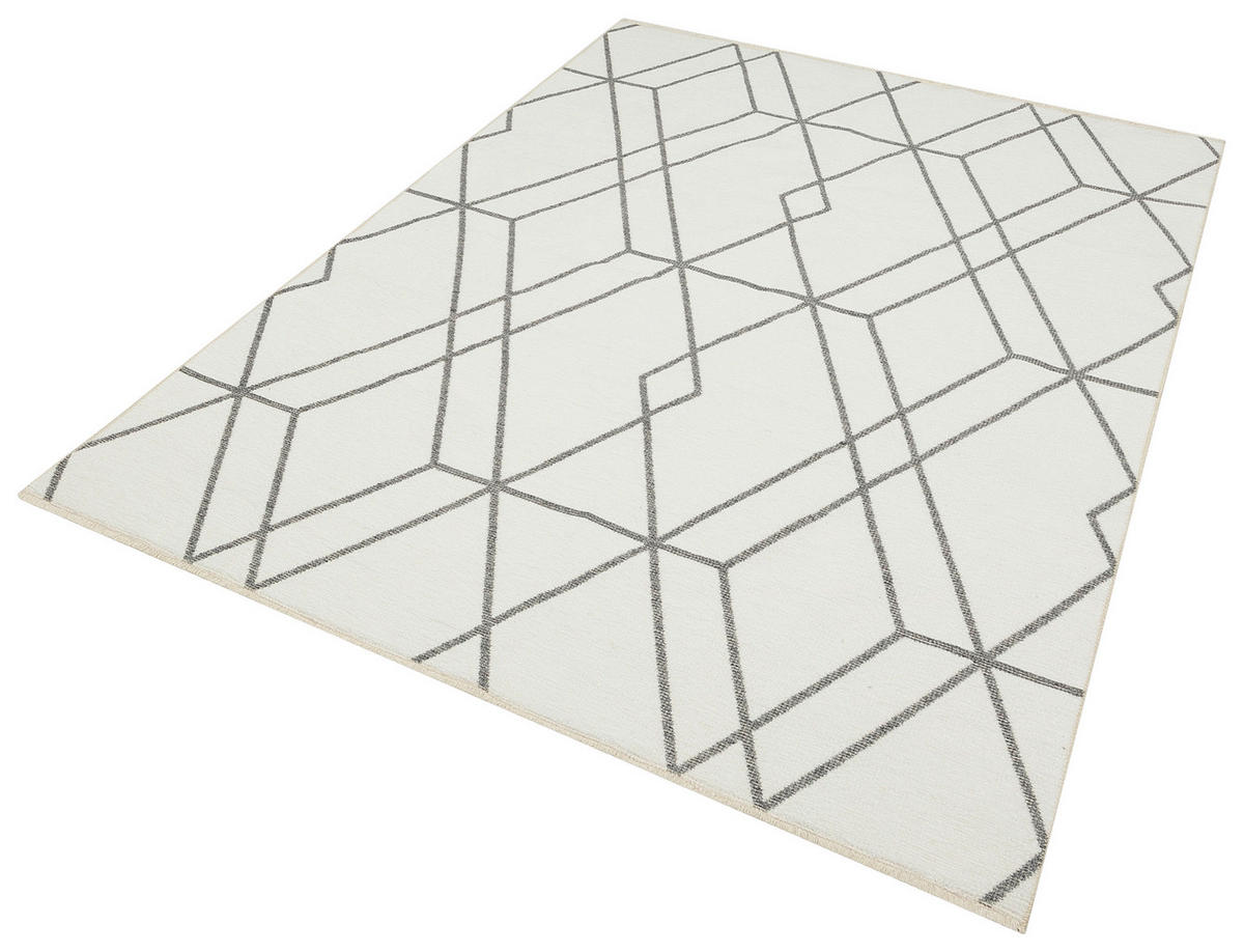 TEPIH NISKOG TKANJA 80/150 cm   siva, bijela, taupe  Olivia  - bijela/siva, Lifestyle, tekstil (80/150cm) - Novel