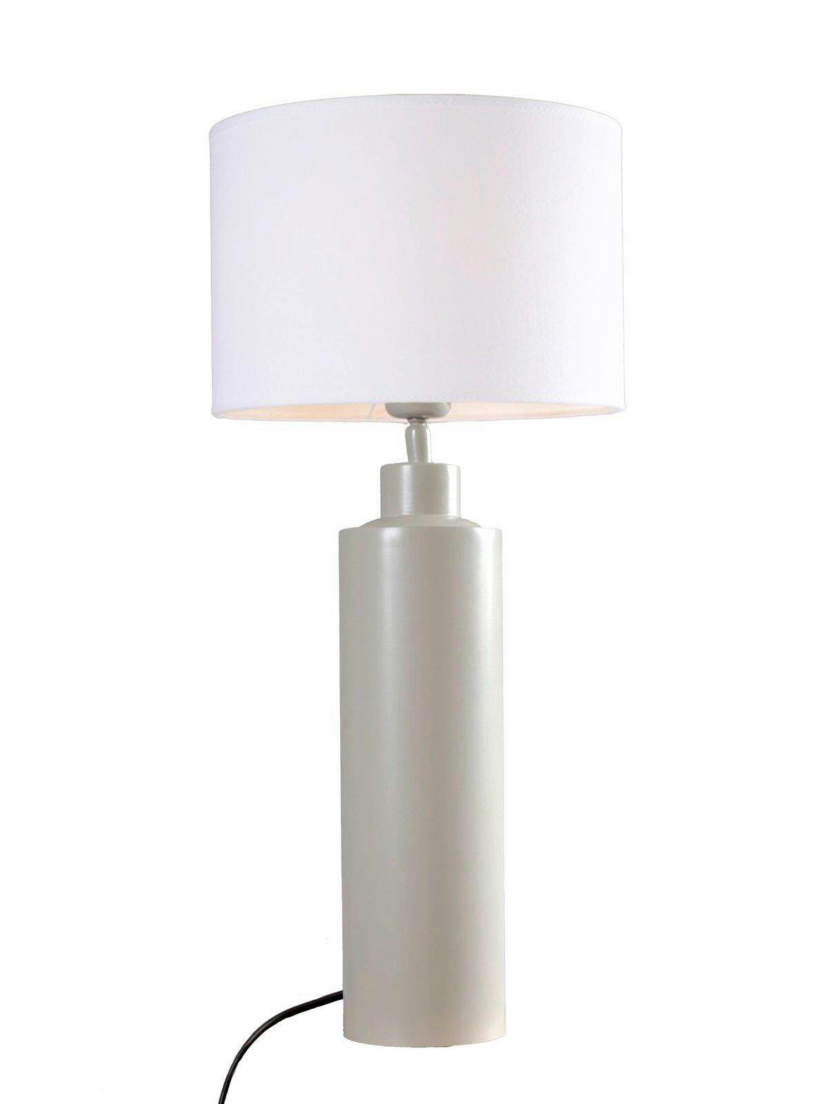 TISCHLEUCHTE   - Beige/Weiß, KONVENTIONELL, Metall (65cm)