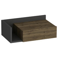 NACHTTISCH 60/21,4/35 cm  Anthrazit, Walnussfarben  - Anthrazit/Walnussfarben, Design, Holzwerkstoff (60/21,4/35cm) - MID.YOU