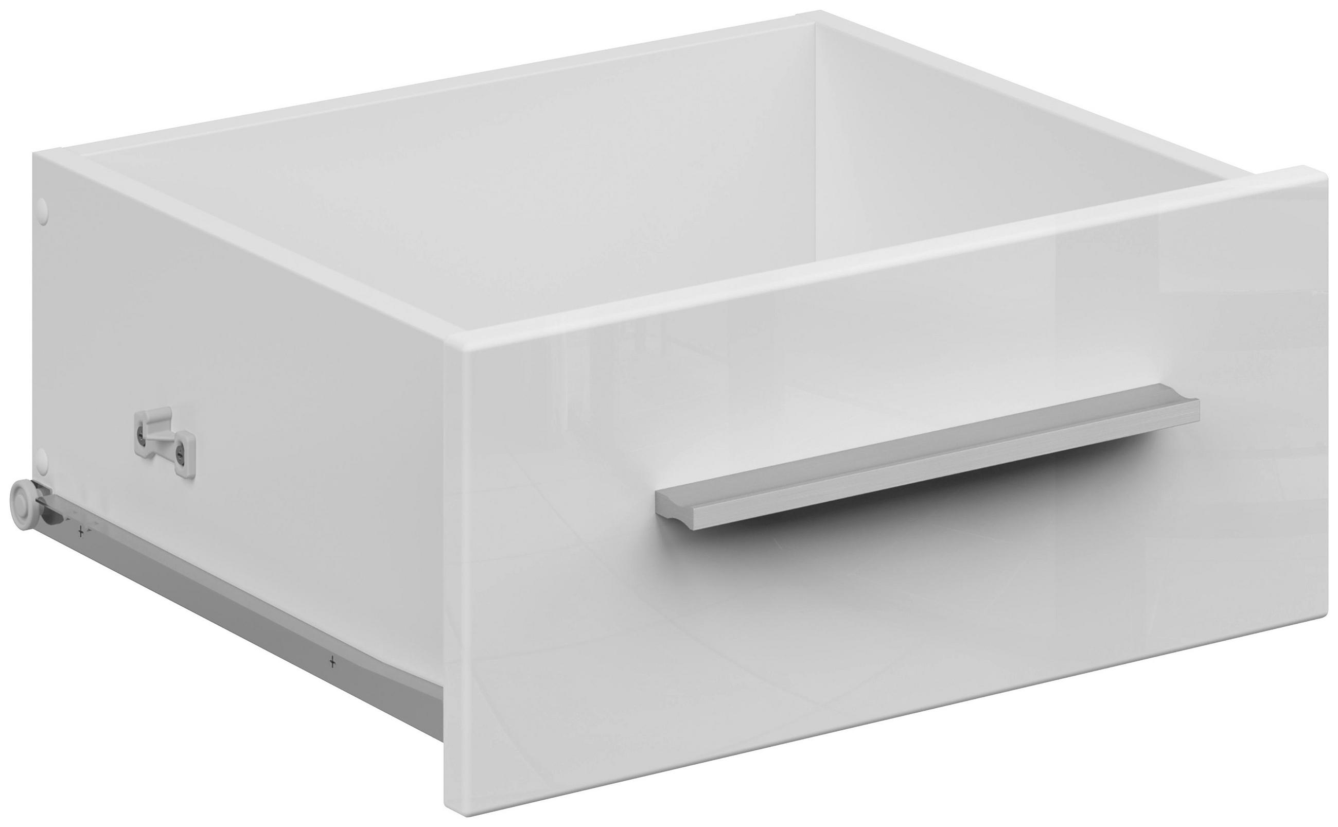 Voleo Schublade Weiß, Weiß Hochglanz 36.4x16.9x36.6 cm