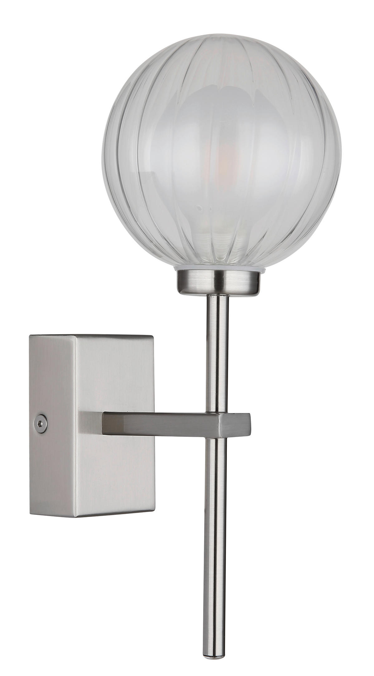 BADEZIMMER-WANDLEUCHTE - Klar, Konventionell, Glas/Metall (10/14,1cm) - Globo
