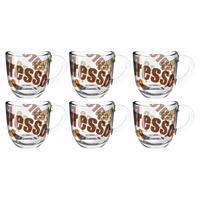 ESPRESSOGLÄSERSET Napoli 6-teilig  - Transparent/Braun, KONVENTIONELL, Glas (80ml) - Leonardo