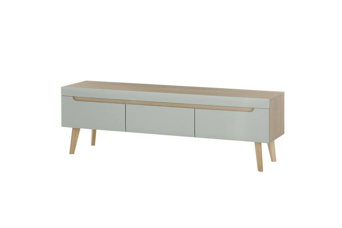 LOWBOARD  in 160/50/40 cm  - Eichefarben/Grün, Design, Holzwerkstoff (160/50/40cm) - MID.YOU