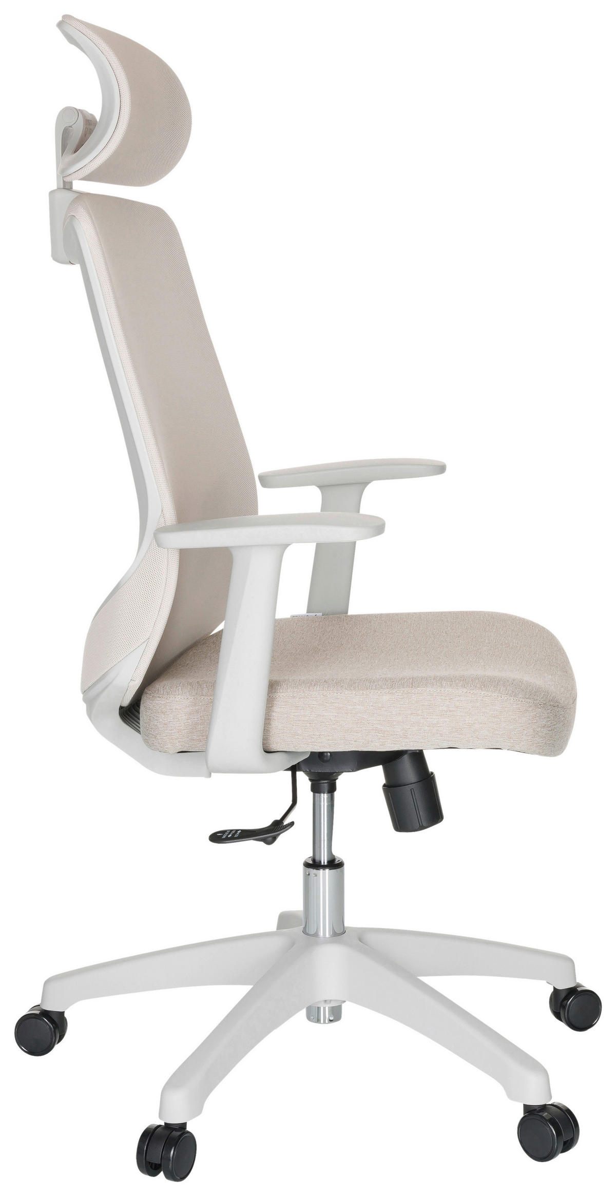 OTOČNÁ ŽIDLE, síťovina, plochá tkanina, světle šedá, béžová - světle šedá/béžová, Basics, textil/plast (69/115/68cm) - MID.YOU