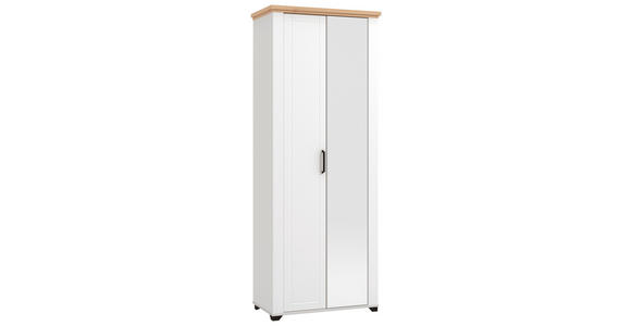 GARDEROBE 5-teilig  in 260/194,5/41 cm  - Weiß/Eiche Artisan, Basics, Holzwerkstoff (260/194,5/41cm) - Carryhome