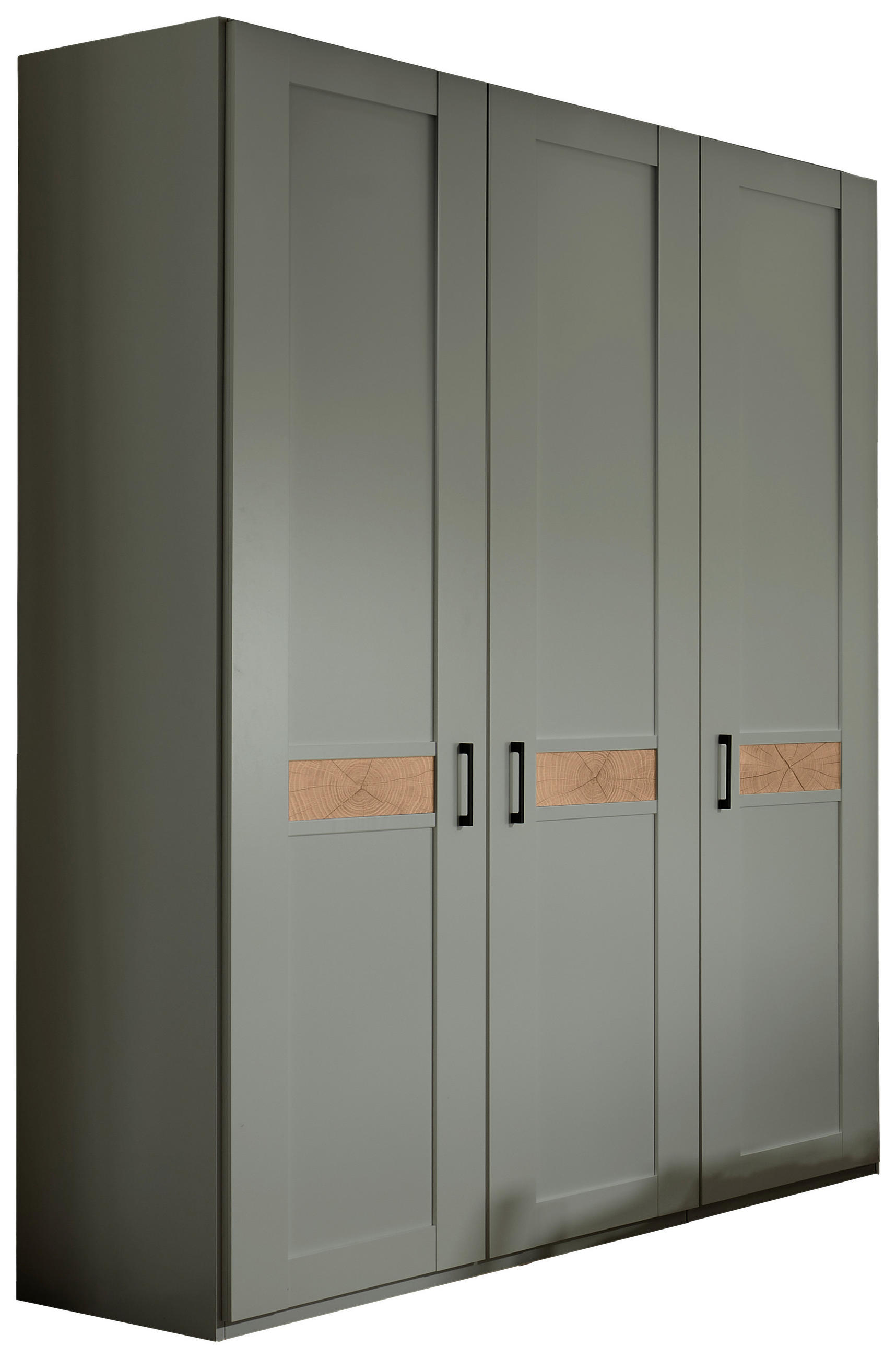 DREHTÜRENSCHRANK 150/216/58 cm,  in Salbeigrün, Eiche Bianco, 3-türig  - Eiche Bianco/Salbeigrün, LIFESTYLE, Holzwerkstoff/Metall (150/216/58cm) - Landscape
