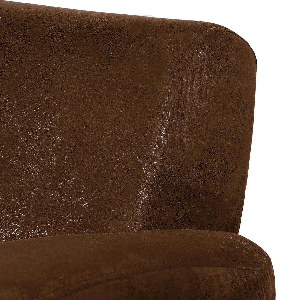 SITZGARNITUR in Lederlook Braun  - Dunkelbraun/Braun, Design, Textil (92/80/89cm) - Livetastic