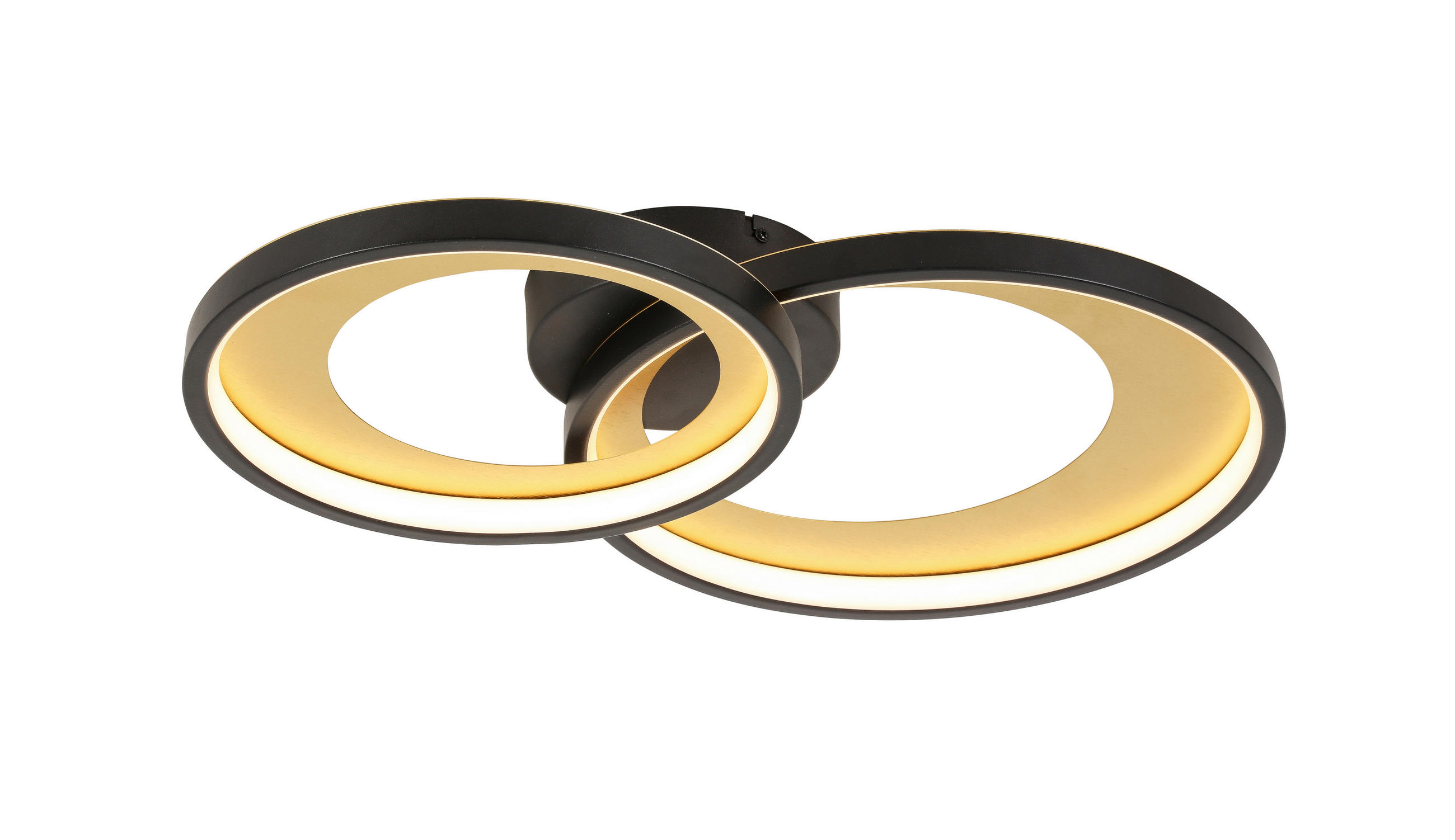 STROPNA LED-SVETILKA   24 W/2500 lm/3000 K/220-240 V/ - zlate barve/črna, Design, kovina/umetna masa (55/35/8,5cm) - Novel