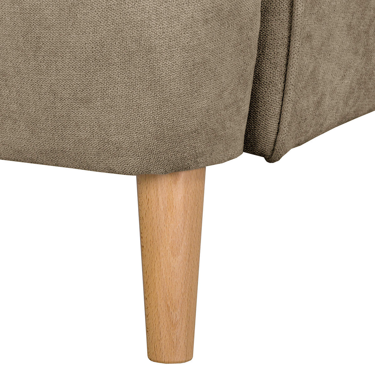 OHRENSESSEL Mikrofaser Beige  - Beige/Naturfarben, Design, Holz/Textil (87/105/90cm) - Livetastic