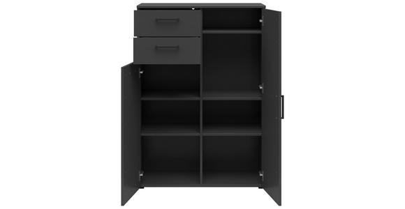 KOMMODE 80/115/40 cm in Graphitfarben - Anthrazit/Schwarz, MODERN, Holzwerkstoff/Kunststoff (80/115/40cm) - Carryhome