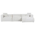 ECKSOFA  in Chenille Creme  323/178 cm  - Creme/Schwarz, MODERN, Kunststoff/Textil (323/178cm) - Carryhome